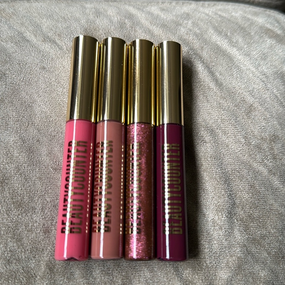 Beautycounter Lip gloss minis in special edition colors and flavors